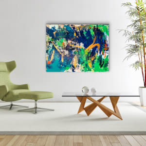 By the Stream 36 x 38 Sold by Sandra E Chu 