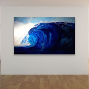 Blue Rhapsody 52 x 82 by Sandra E Chu 