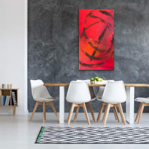 Red N Black 48 x 24 by Sandra chu 