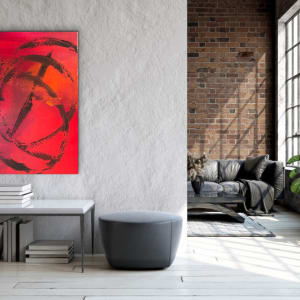 Red N Black 48 x 24 by Sandra chu 