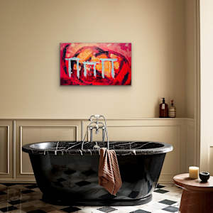 Summer at Stonehenge 24 x 36 by Sandra chu 