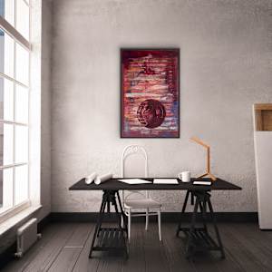 BLood Moon 36 x 24 by Sandra chu, Image 4.
