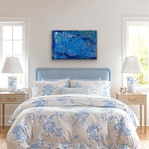 Navigating the Blues 24 x 36 by Sandra chu, Image 4.
