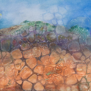 Campsite Day by Molly Coy ARTIST  .  Alan Coy PHOTOGRAPHER