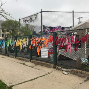 Flag Fence Progressive Community Art Project | Chicago Waldorf School by Dana Major 