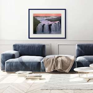 Sunset at Iguazu Falls by Kate Uraneck  Image: Room mock up with suggested framing 