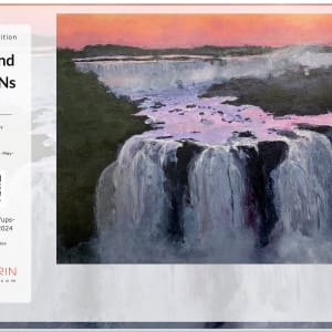 Sunset at Iguazu Falls by Kate Uraneck  Image: Exhibition poster for Up&Down on-line art show.