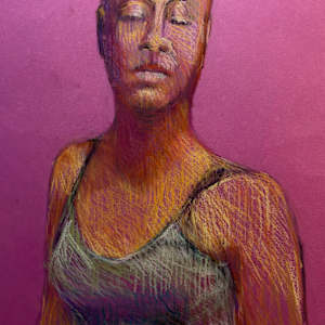 Magenta Portrait by Barbara  Abram