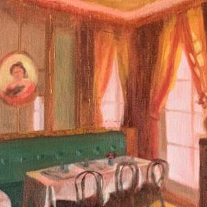 Upstairs at Bar Grillon by Janie Snowden