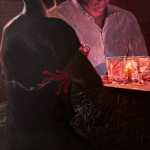 The Hay Table by Tedo Rekhviashvili 
