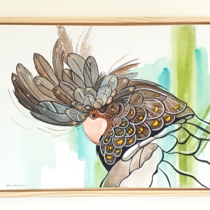 Black Cockatoo by Jan Lawnikanis  Image: A close up showing the frame