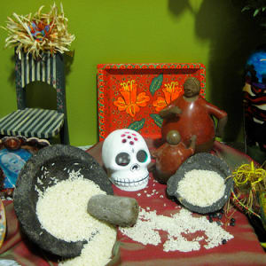 Dios de la Muerte Altar - Andele Restaurant by Martha Rodriguez 