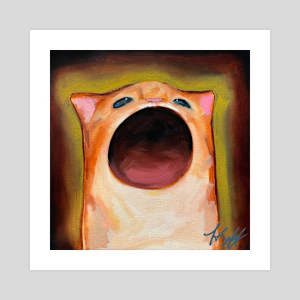 Chaotic Orange Pop Cat by Hanah