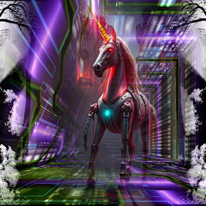 horse chimera unicorn_3 by Lou Liska