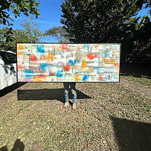 Installation - Two Paintings.  Pinecrest Florida 