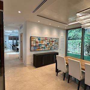Installation - Two Paintings.  Pinecrest Florida 
