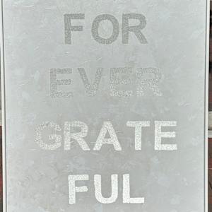 Forever Grateful (white on white) - Installed Coconut Grove by Peter Studl 