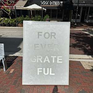 Forever Grateful (white on white) - Installed Coconut Grove by Peter Studl 