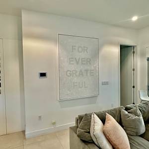 Forever Grateful (white on white) - Installed Coconut Grove by Peter Studl 