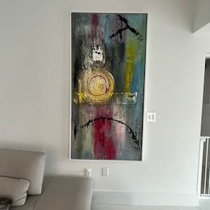 Three Paintings installed in a home in Coconut Grove by Peter Studl 