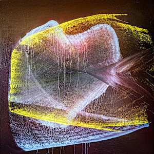 Electric Bloom on Obsidian by Ritu Raj
