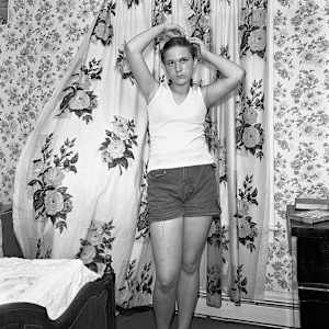 Untitled (Girl with Curtain), by Mary Frey