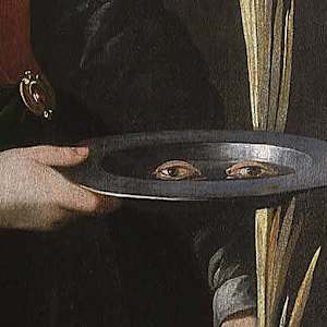 Detail of ‘Saint Lucy’ by Francisco de Zurbarán