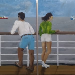 On Board the Ferry (reversible diptych) by Richard Lyons  Image: o díptico invertido / le diptyque inversé / the diptych reversed