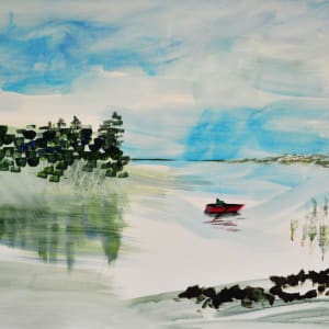 Red Dinghy, 1954 by Richard Lyons