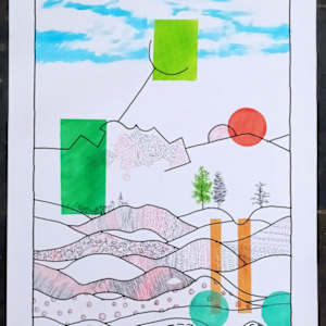 Lines, Lines, Lines by Richard Lyons  Image: the whole scroll