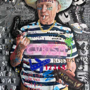 Cubism B&W  Picasso 黑白立體主義畢加索 by Jisbar 