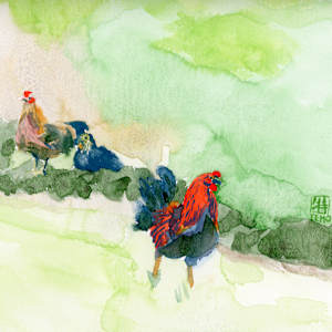 Holualoa Chickens by Temo