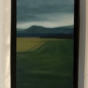 Metal Tray/ Valley Fields by Christie Scheele 