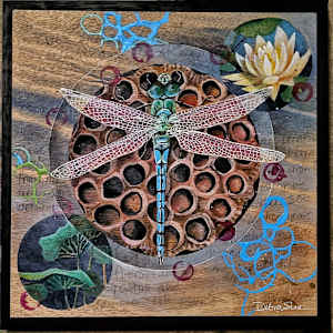 H2O Triptych by Debra Sue Solecki  Image: H2O Dragonfly