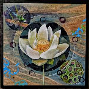 H2O Triptych by Debra Sue Solecki  Image: H2O Lotus