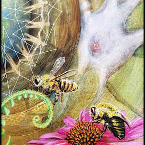 We Are All Connected by Debra Sue Solecki  Image: Detail from We Are  All  Connected