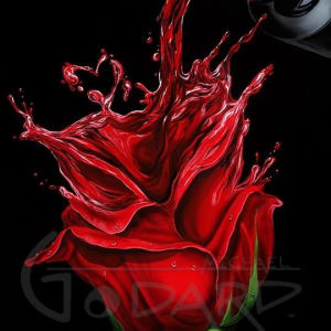 Michael Godard The RockStar Artist by Michael Godard  Image: Red Rose