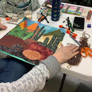 Threaded Sandscape by Shelley Crouch 