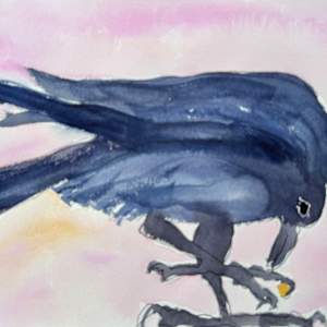 Gold Digger (non-dominant hand art) by Shelley Crouch