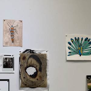 All Rolled Up and No Place To Go (Webworm Moth) by Shelley Crouch 