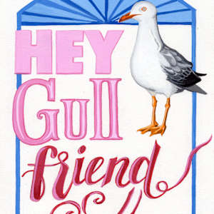 zz Hey Gull Friend by Polla Posavec