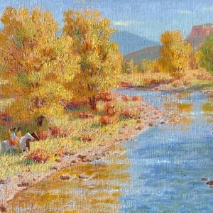 Autumn Cottonwoods by Roger Williams