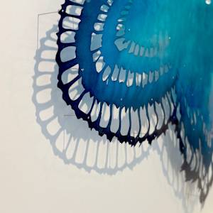 Double  Plume (blue) by Lizz Aston 