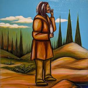 In the Beginning- Assababich (Triptych Panel 1) by Nathalie Bertin