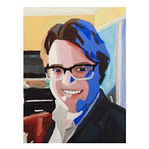 Self Portrait with Blue Light by Liam Heinrich