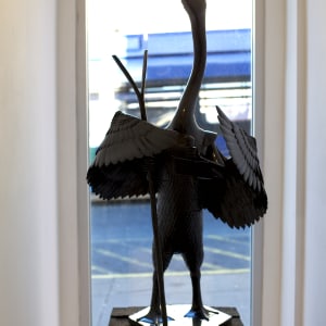 Dark Cygnus by Victor Liu  Image: Exhibition view, mounted on custom "Sunset Park" plinth, at Thomas VanDyke Gallery