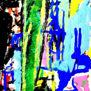 The blue rabbit  /  Original Painting by Joël Equagoo
