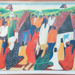 Village with Crowd (Laurent Casimir) by Laurent Casimir