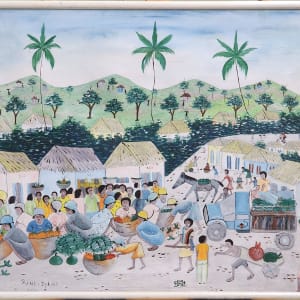 Village Market Scene by Rene Jn.Louis
