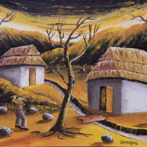 Little House and Figure by Decourcelle Gourgue